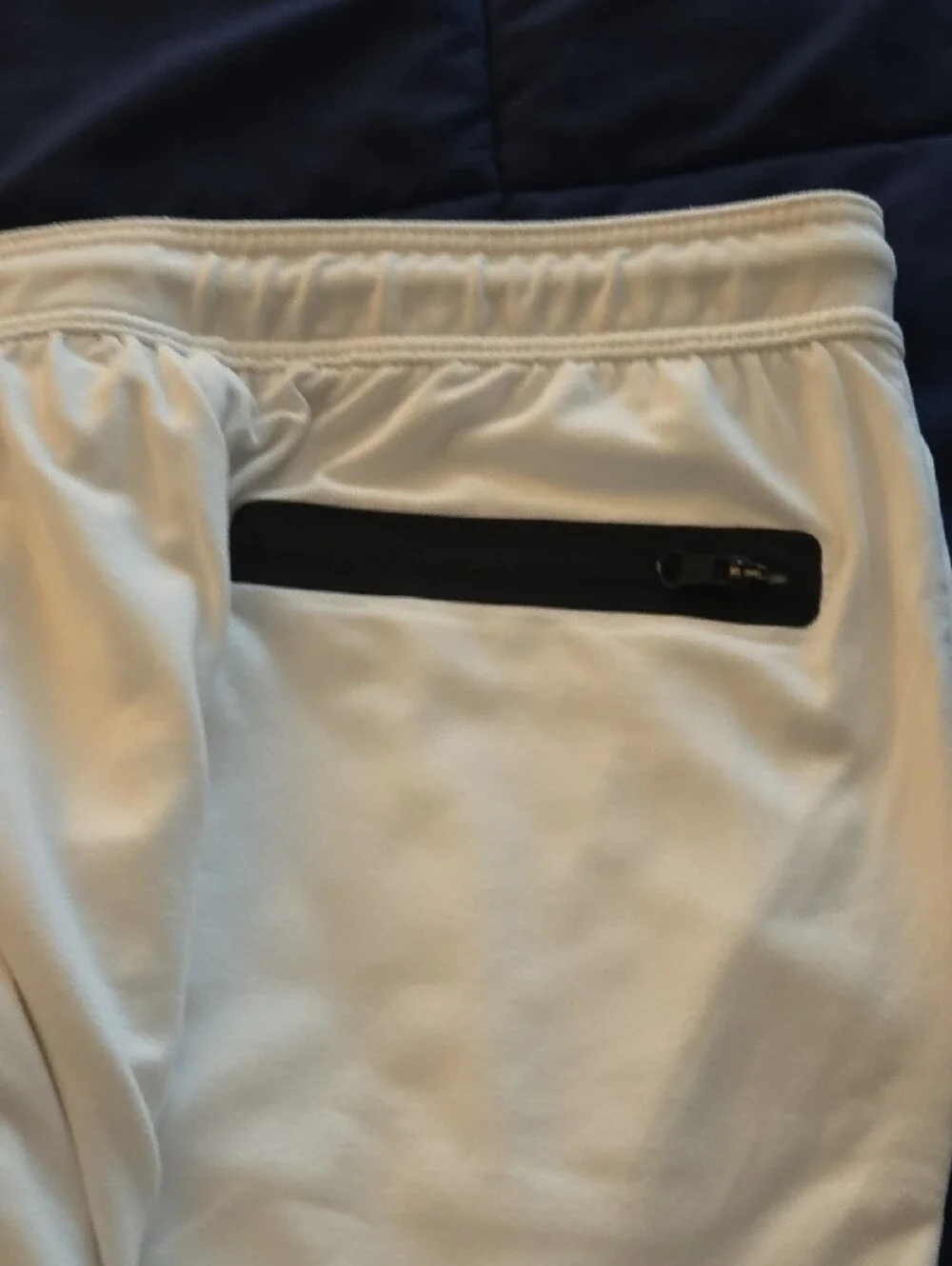 American Eagle Outfitters White Jogger Sweatpants with Black Zip Trim
